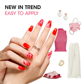 GELLEN manicure on hand model illustrating glossy salon finish