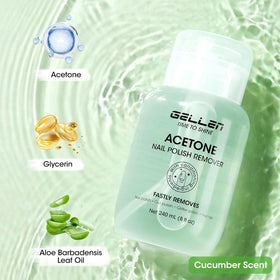 GELLEN removing polish from nail demonstrating fast effective removal benefit