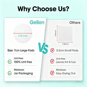 GELLEN close-up textured pad surface removing residue for better adhesion