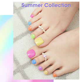 GELLEN being applied to fingernail showcasing quick air-dry convenience at home