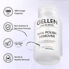 GELLEN pump dispenser close-up for controlled spill-free application