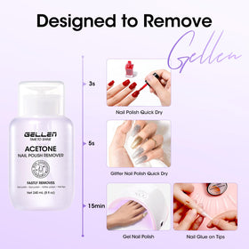 GELLEN held in hand to show size and 8 fl oz scale benefit