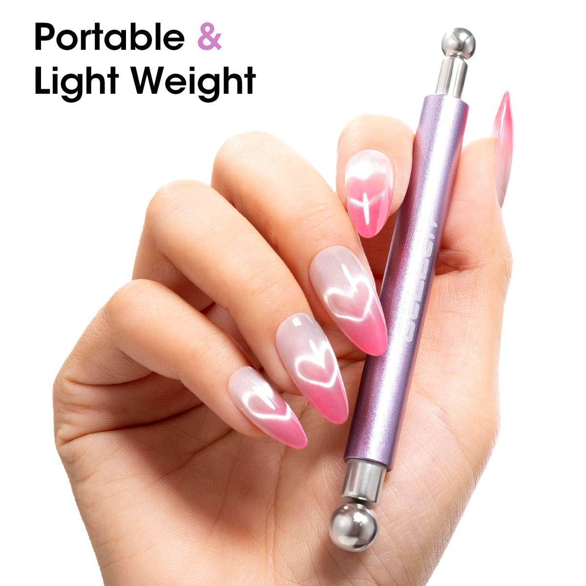 GELLEN kit next to a fingernail for scale to illustrate comfortable tool sizing