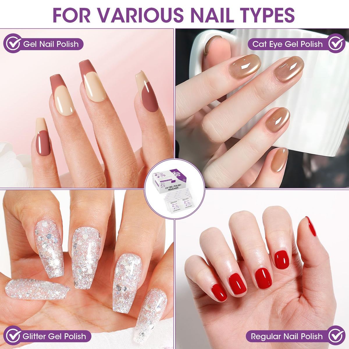 GELLEN scale comparison with hand illustrating compact pads and travel-friendly size