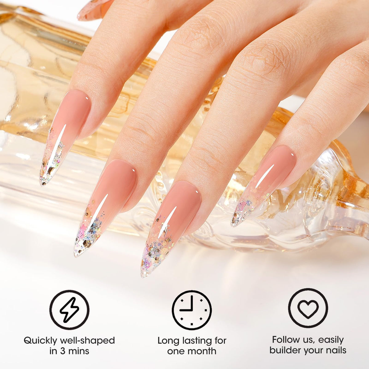 GELLEN hand holding jar for scale showing compact salon-friendly size