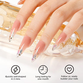 GELLEN hand holding jar for scale showing compact salon-friendly size