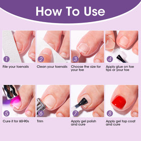 GELLEN clear tips ready for shaping and polish to customize styles