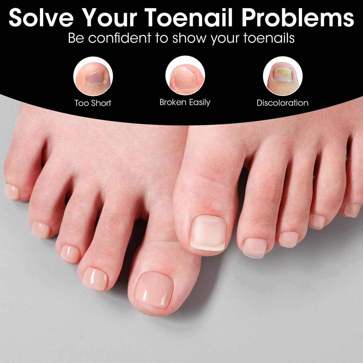 GELLEN layout of 12 sizes demonstrating fit options for different toe beds