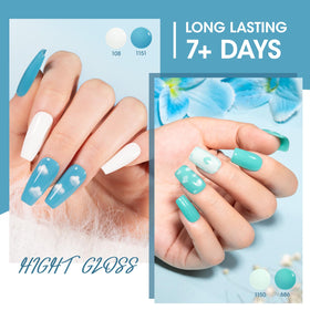 GELLEN applied on hands showing quick air-dry benefit and neat manicure