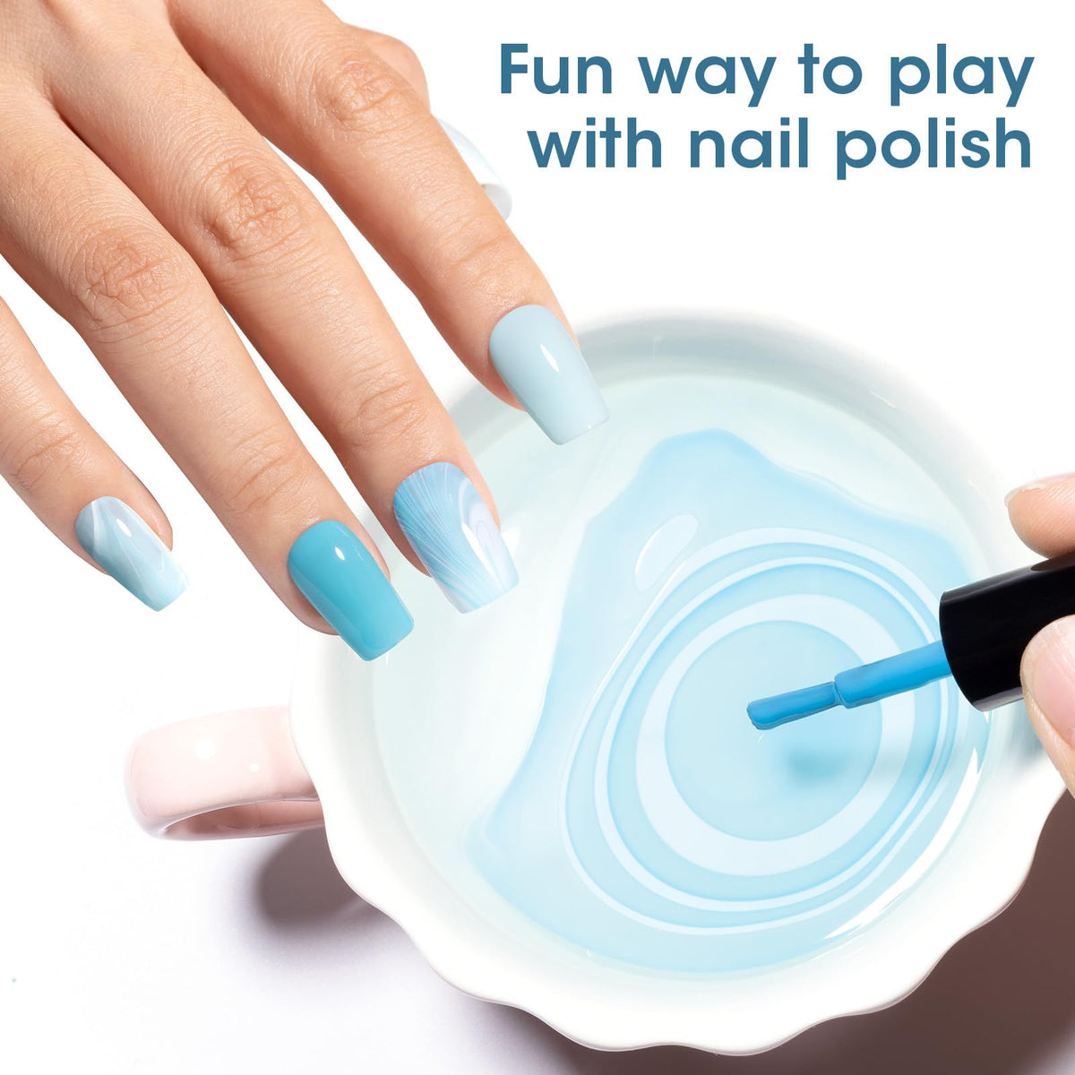 GELLEN swatches on a nail wheel showing six shades, helps choose color