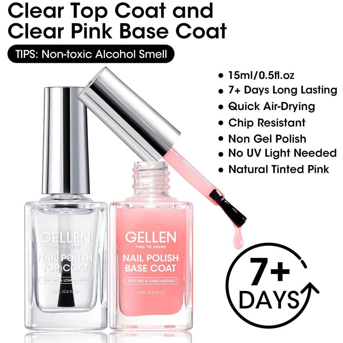 GELLEN texture close-up of sheer pink base stroke showing smooth, even coverage benefit