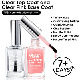 GELLEN texture close-up of sheer pink base stroke showing smooth, even coverage benefit