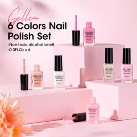 GELLEN texture drop showing glossy finish and quick air-dry benefit