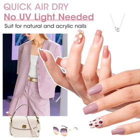 GELLEN polish texture stroke dusty rose demonstrating smooth self-leveling finish