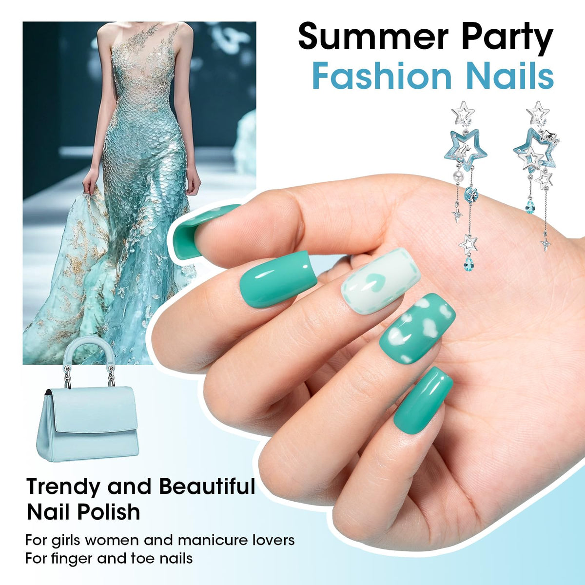 GELLEN textured polish stroke on a fingernail showing even coverage