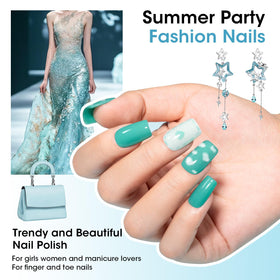 GELLEN textured polish stroke on a fingernail showing even coverage