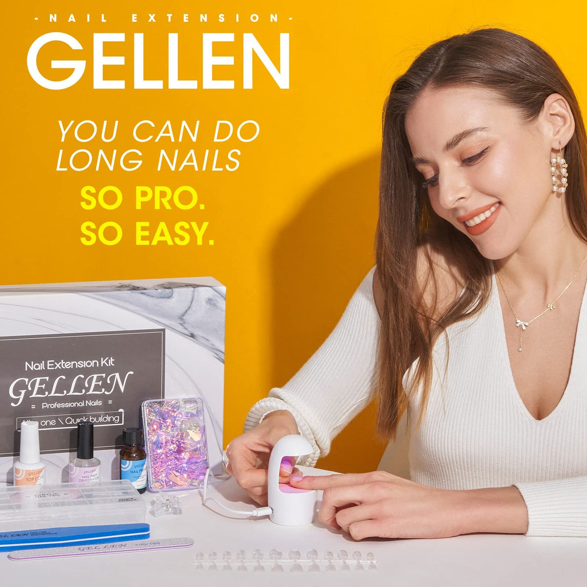 GELLEN tools and decorations detail showing accessories for nail art