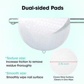 GELLEN wipe being used on cured gel nail to remove tacky layer quickly