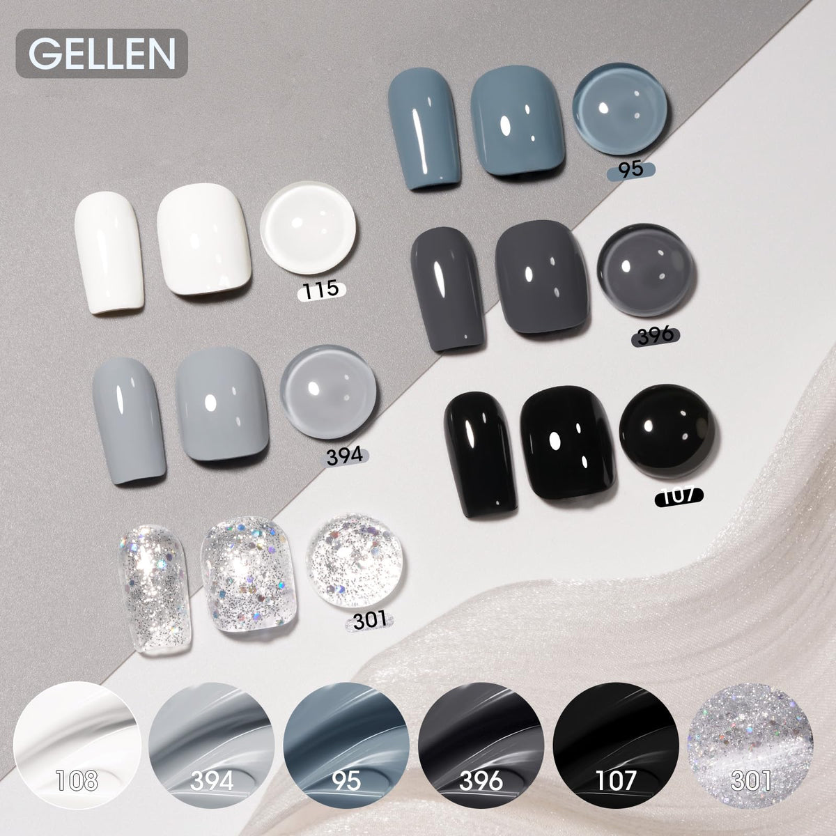 GELLEN wide brush close-up for precise, even application