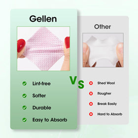 GELLEN wipe texture close-up showing three-layer absorbent design