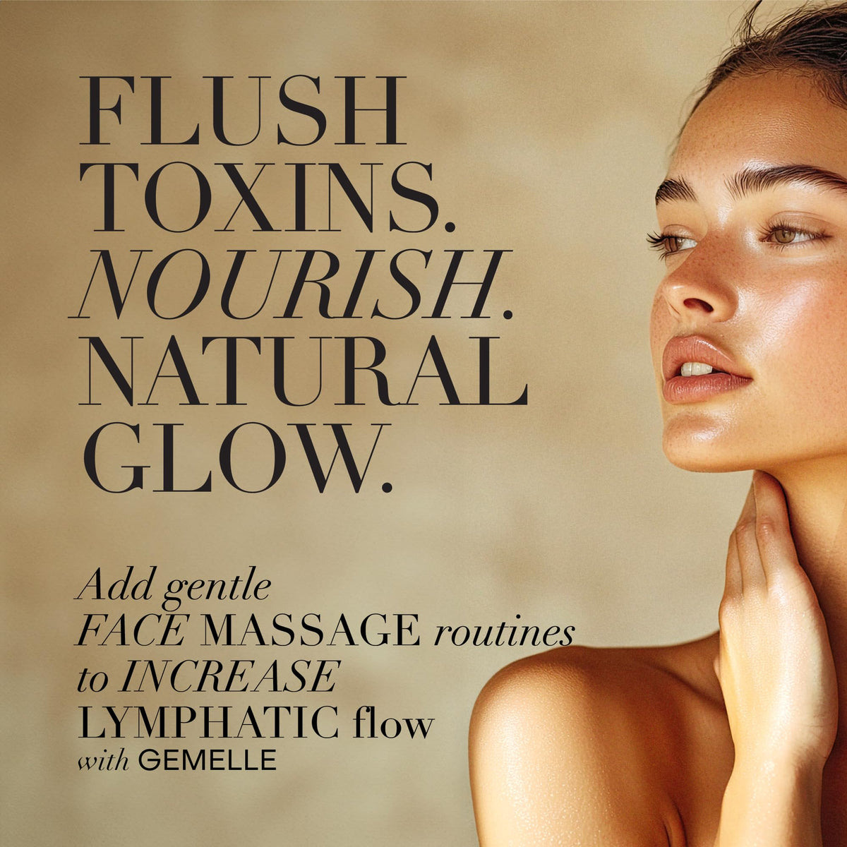 GEMELLE with Gua Sha stone demonstrating smooth glide and reduced friction