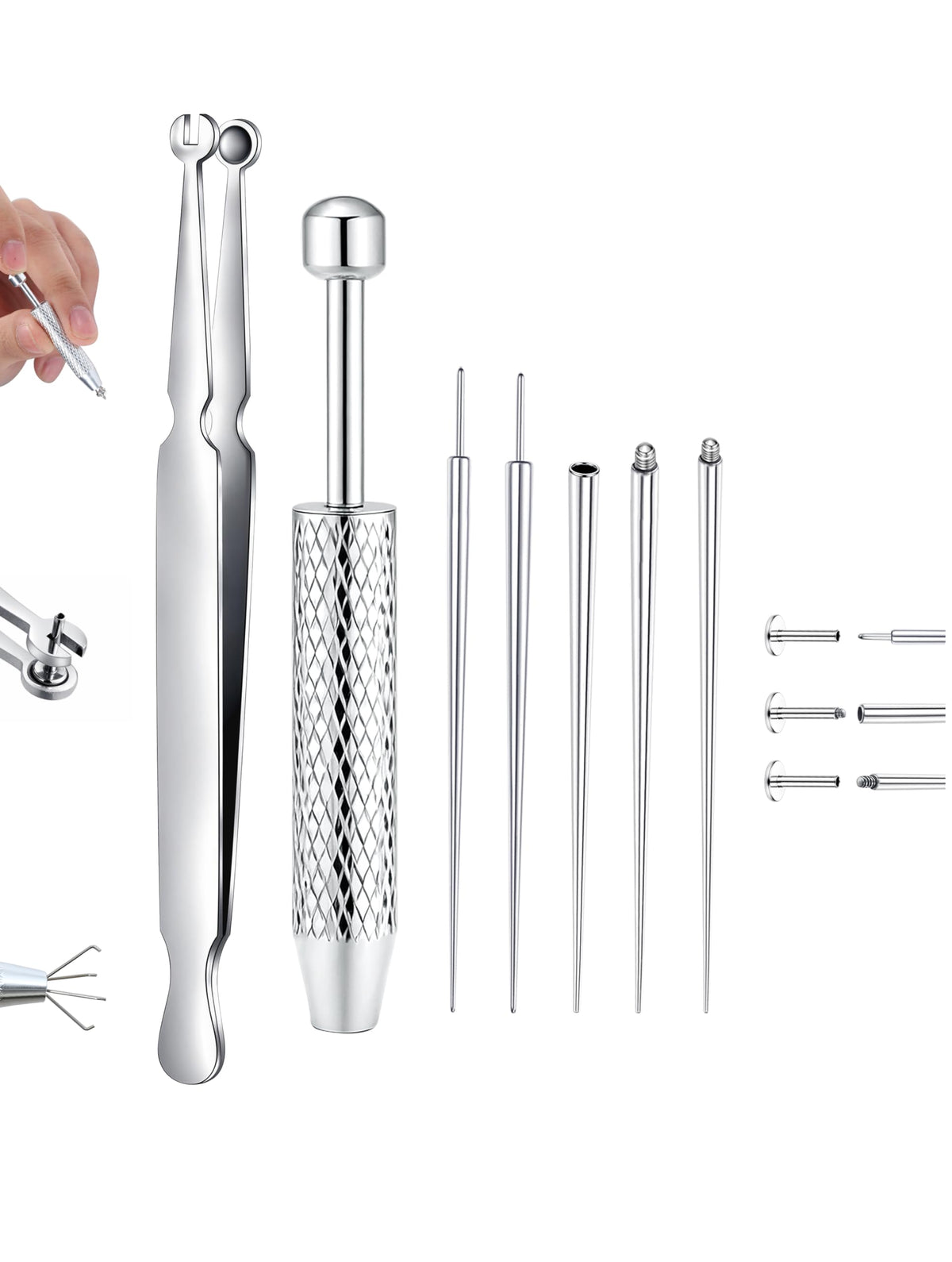 GEMQUEEN front view of full kit showing tools and needles for precise jewelry changes