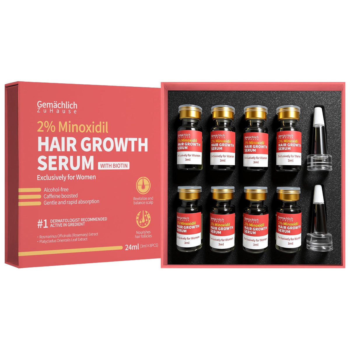 Gemächlich Zu Hause front packaging showing clear bottle and labeling, supports confidence