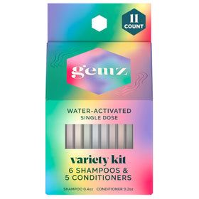 gemz front packaging showing 11-count kit and travel convenience