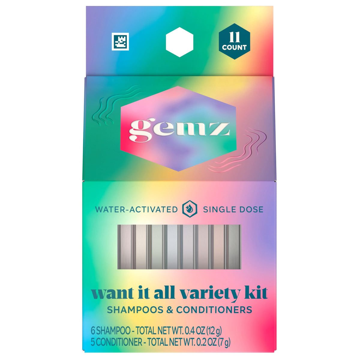gemz lifestyle shower shelf display showing organized wash-day setup
