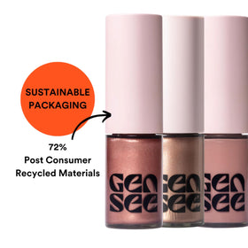 GEN SEE cheek and lip multiuse application illustrating versatile color use