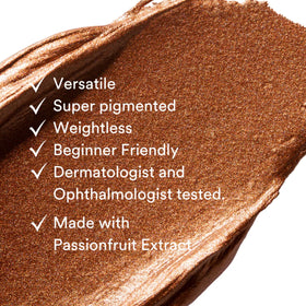 GEN SEE Moonlight swatched on arm showing reflective shimmer and buildable payoff