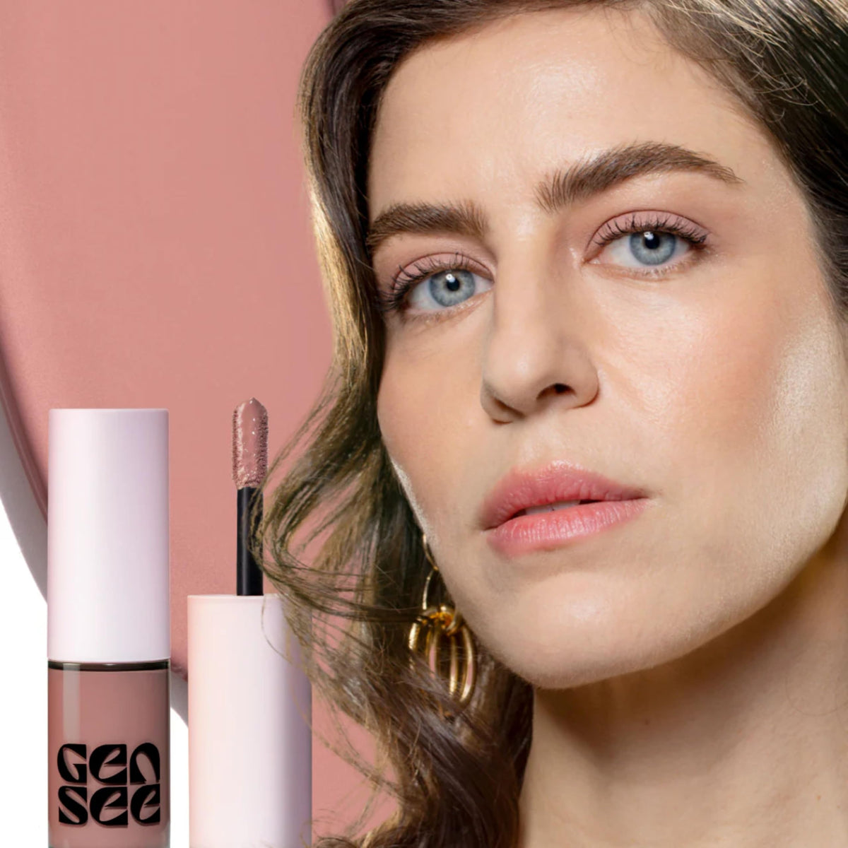 GEN SEE Rose Water texture swipe demonstrating blendable luminous finish benefit