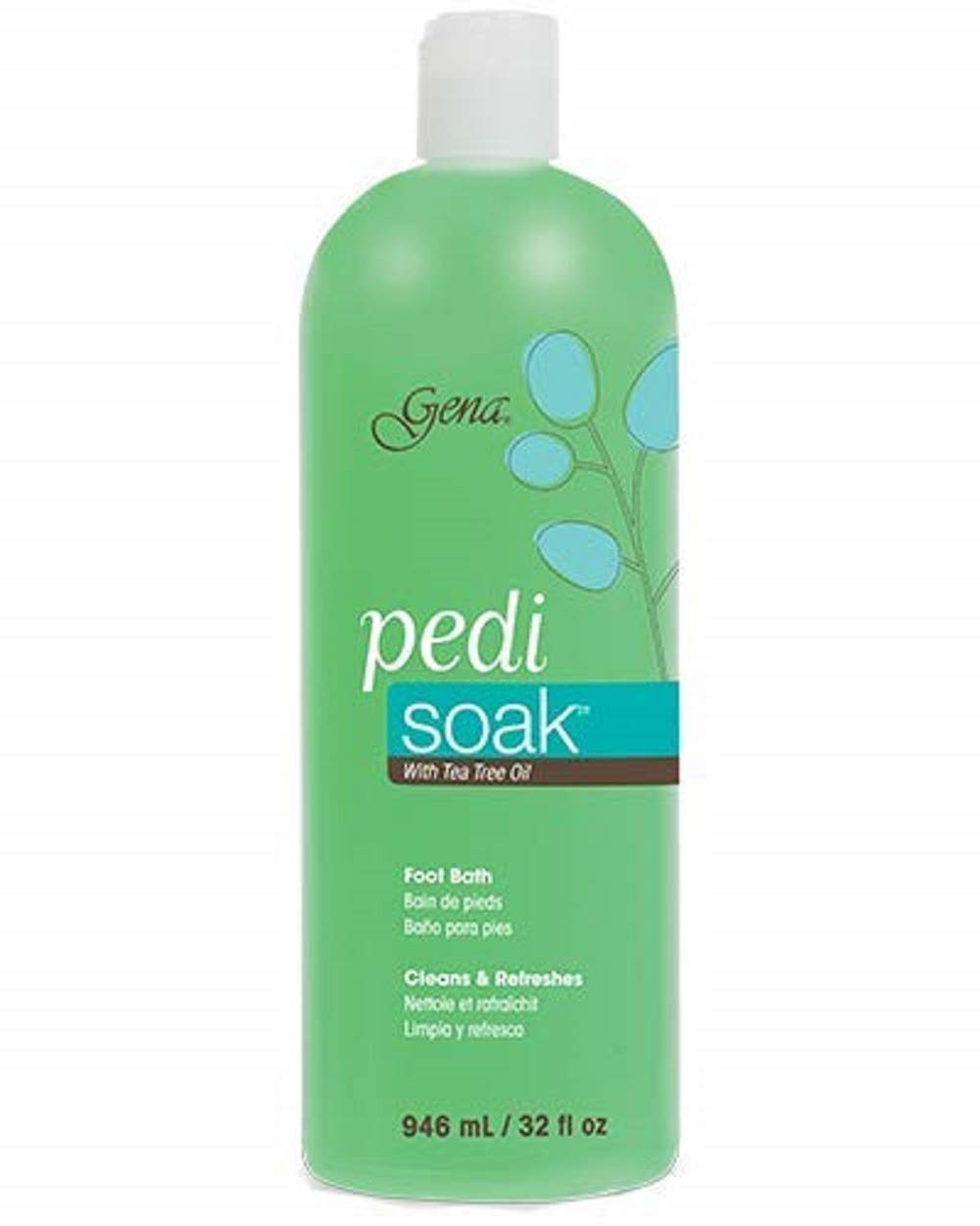 Gena front label showing 32 oz bottle and clear usage benefit