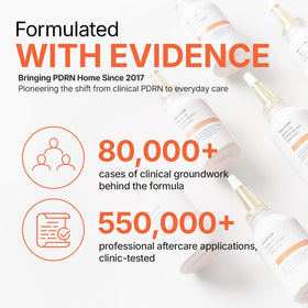 Genabelle ampoule applied on hand demonstrating smooth spreadability and visible hydration