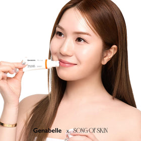 Genabelle on bedside table in lifestyle shot indicating nightly repair use