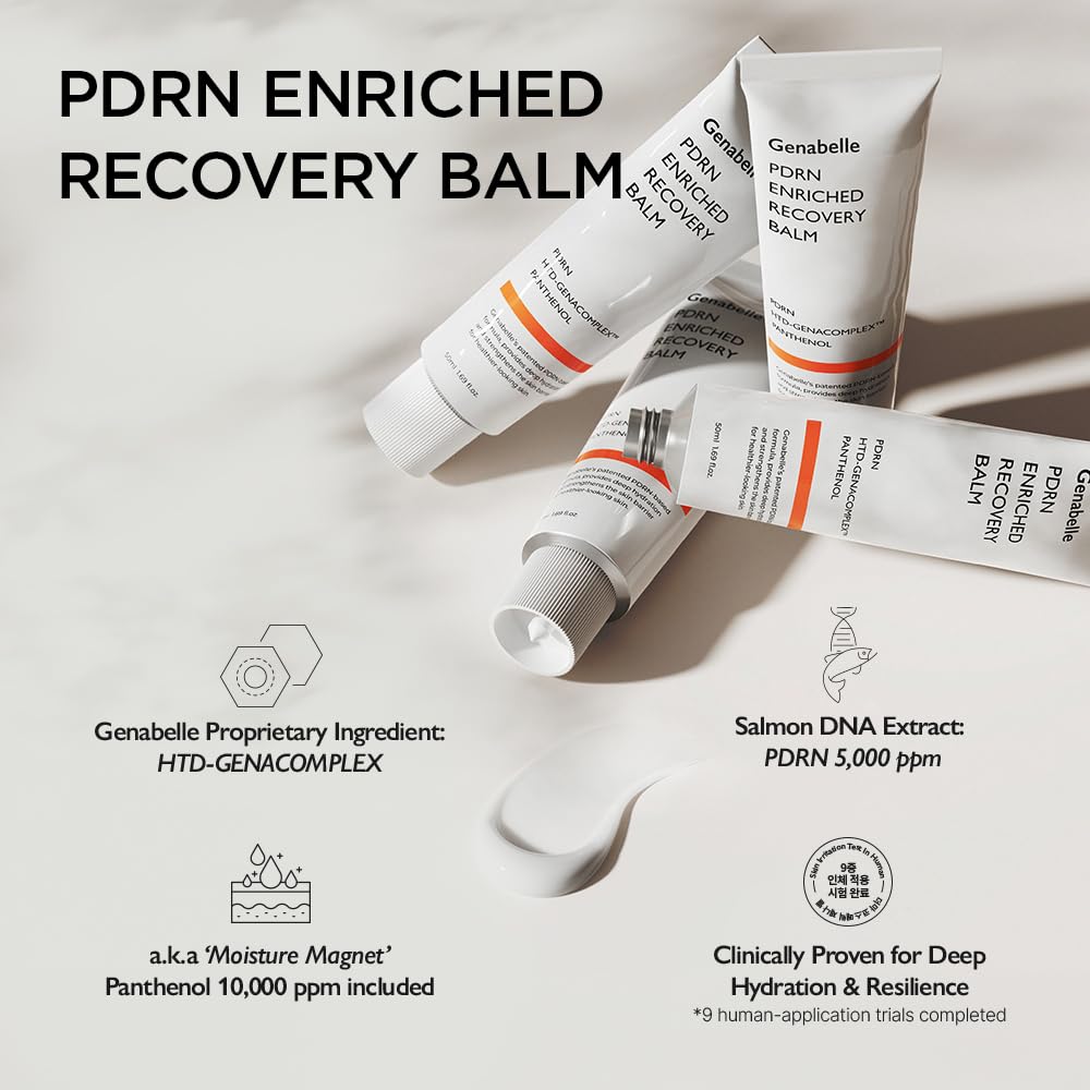 Genabelle recovery balm texture close-up highlighting rich emollients for hydration