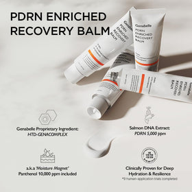 Genabelle recovery balm texture close-up highlighting rich emollients for hydration
