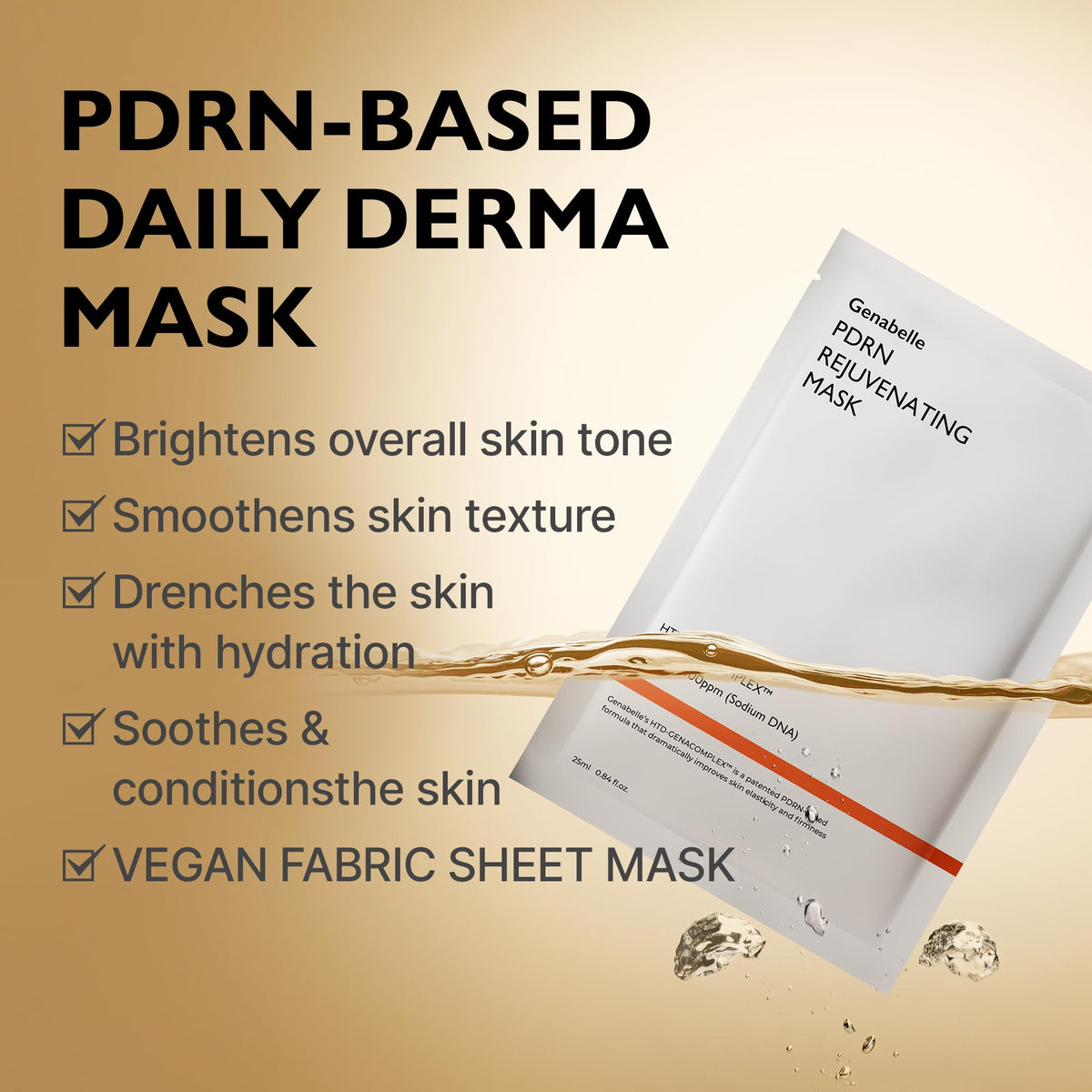 Genabelle close-up of vegan 3D embossed sheet texture for better serum absorption