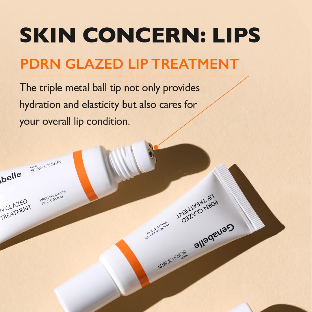 Genabelle size comparison with coin showing compact travel-friendly tube