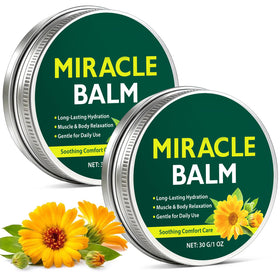 Generic 2 Box Miracle Balm front packaging showing label and jar benefit
