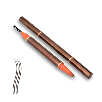 Generic dual-tip pen front view showing compact design and practical portability