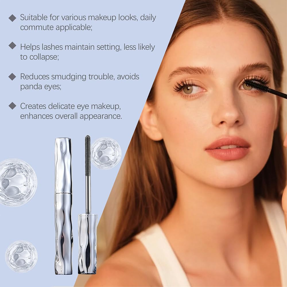Generic 2026 mascara applying to lashes demonstrating instant lift and curl benefit