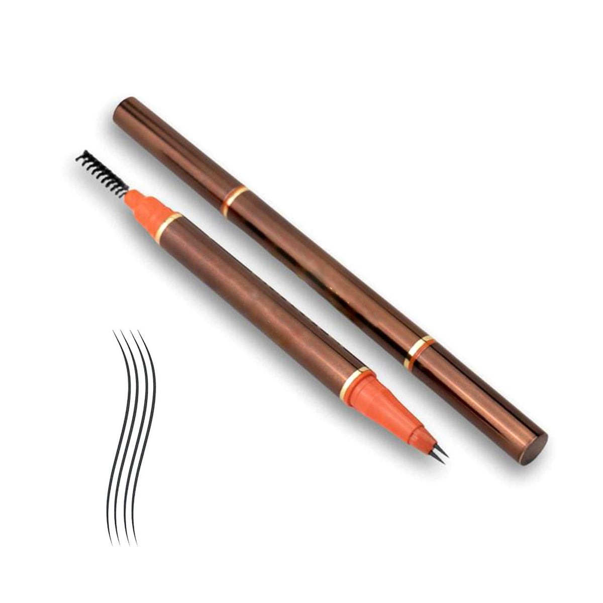 Generic pen front view showing sleek dual-tip design and compact body, precise control benefit