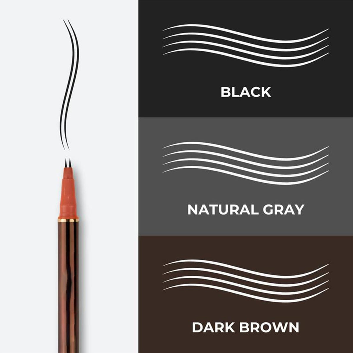 Generic pen used to fill beard gaps demonstrating natural-looking strokes and quick application