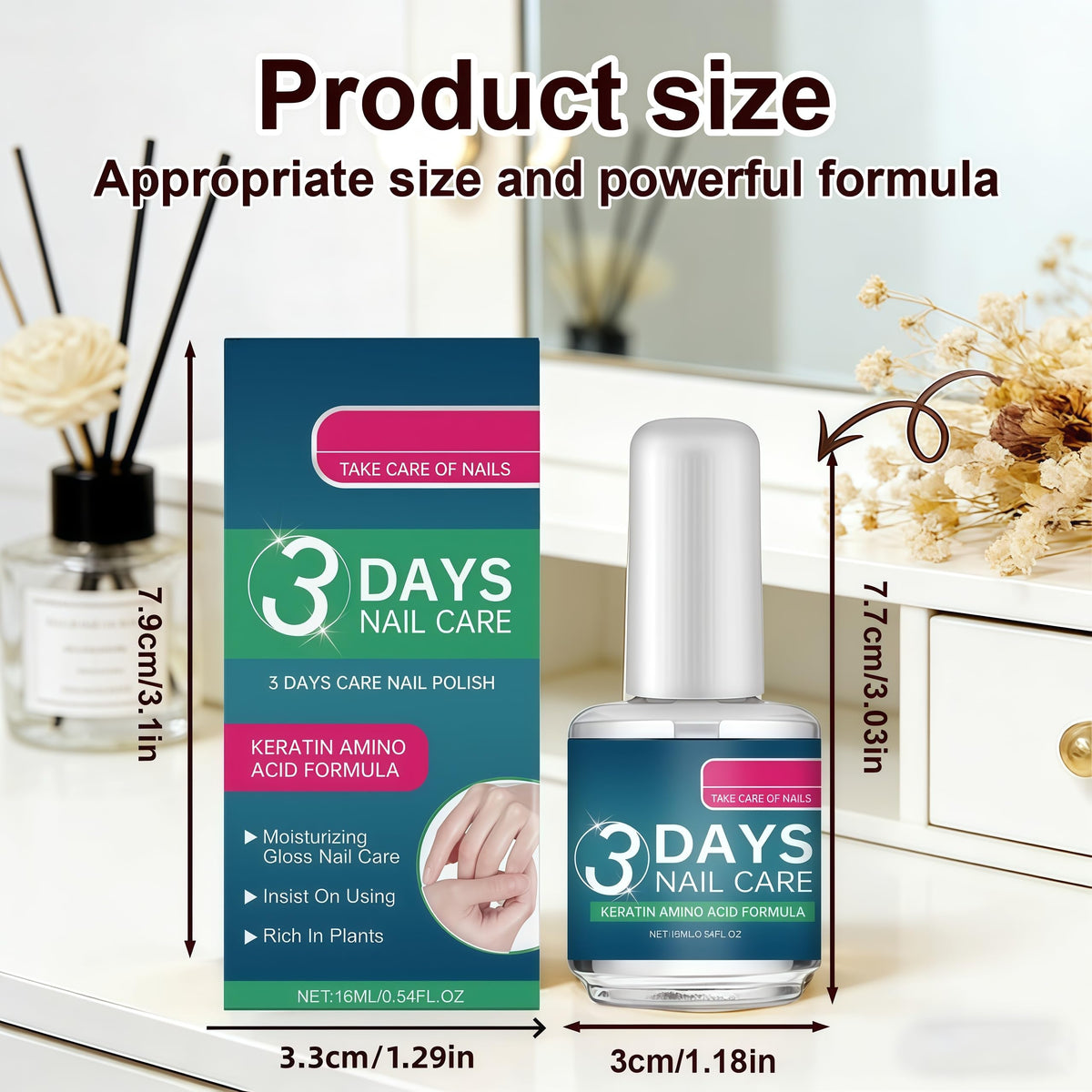 Generic 3 Days Nail Care Oil tucked in a handbag showing portable nail care convenience