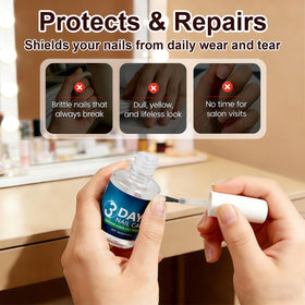 Generic 3 Days Nail Care Oil texture drop demonstrating lightweight, fast-absorbing feel