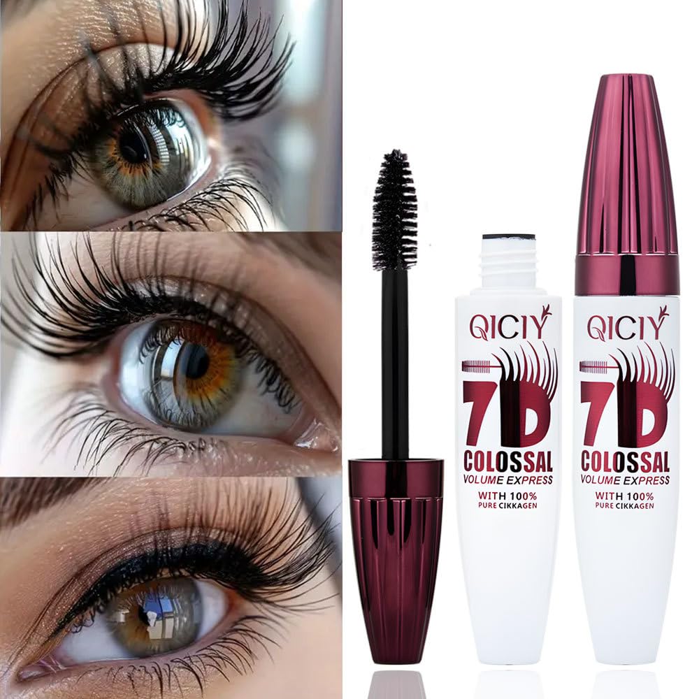 Generic 7D mascara wand detail highlighting precise bristles for even application