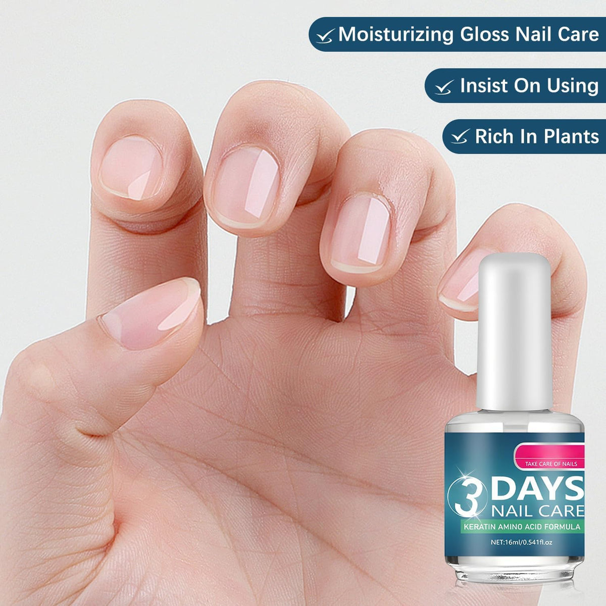 Generic product applied to cuticle by fingertip demonstrating easy massage-in