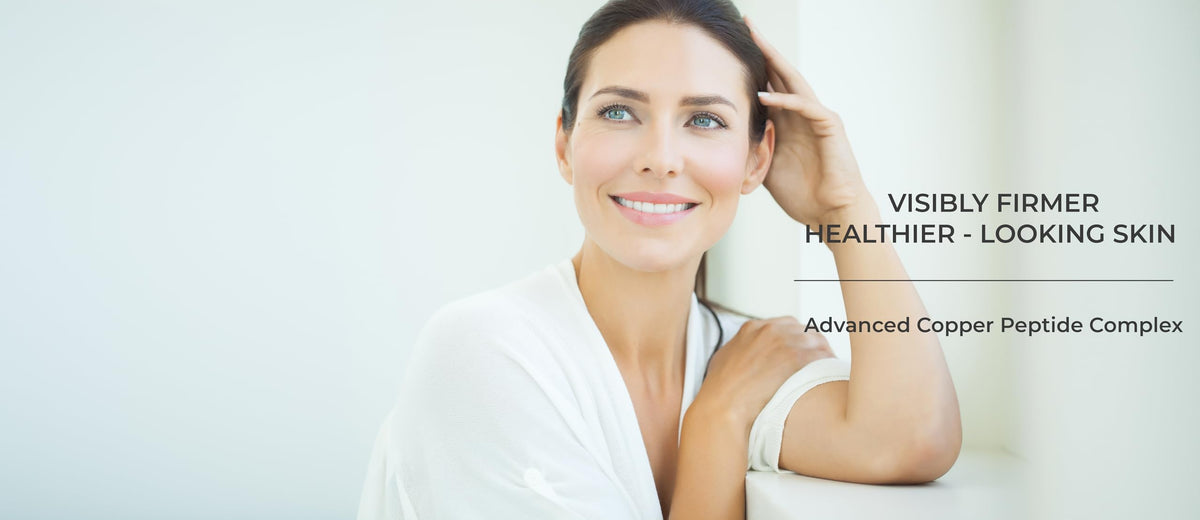 Generic applying serum to face and neck for firmer, smoother appearance