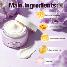 Generic applying cream to cheek demonstrating lifting effect